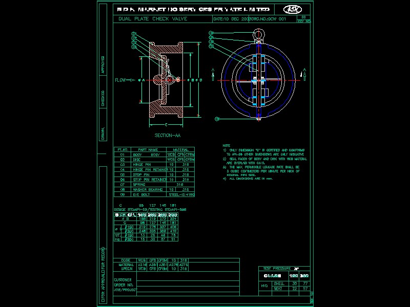 DUAL PLATE CHECK VALVECAD�D��