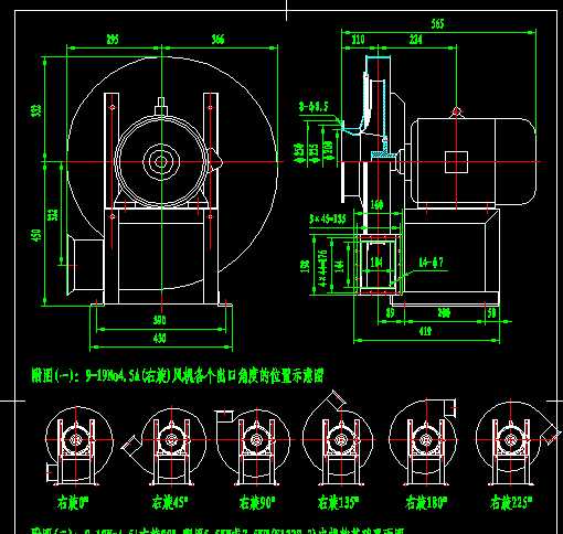 9һ19No4.5A(����)�x��ͨ�L�C���μ��ߴ簲�b�DCAD�D��