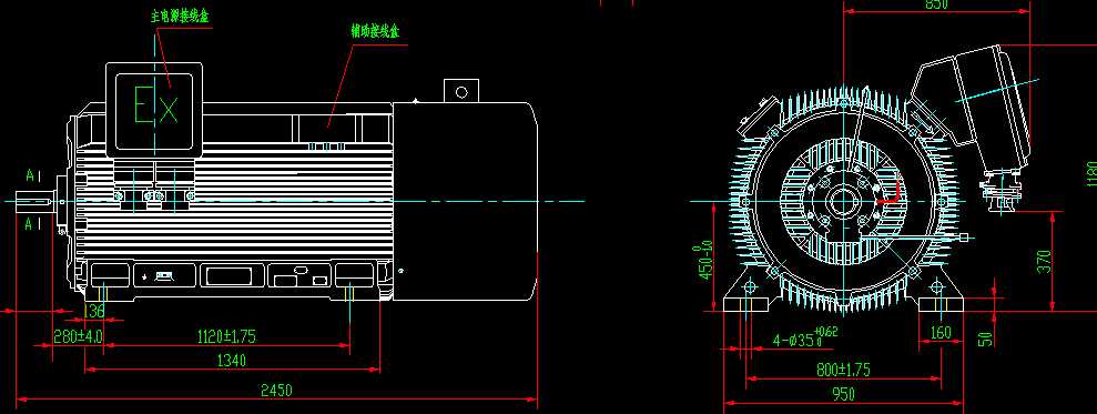 SD09һ1005A  YBPT450һ6 500KW  ������׃�l���ஐ��늄әC���μ����b�ߴ�DCAD�D��