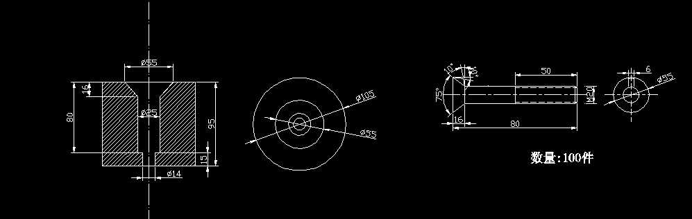 ���^��˨ģ��M20X120���ΈDCAD�D��
