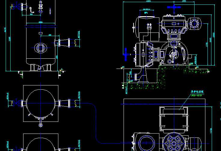 L5.5һ80/2.2�o�͝������s�C�����ÈDCAD�D��