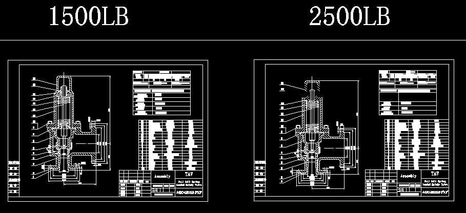���˰�ȫ�y600��900��1500��2500LB CAD�D��