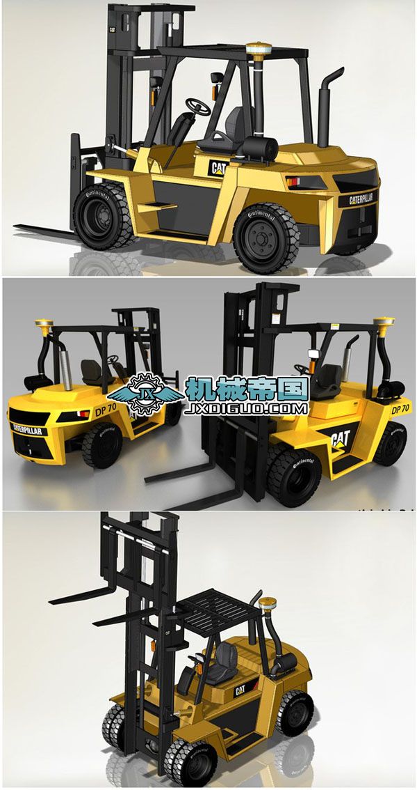 Forklift CAT DP70 ��܇3D�OӋ�D(solidworks)