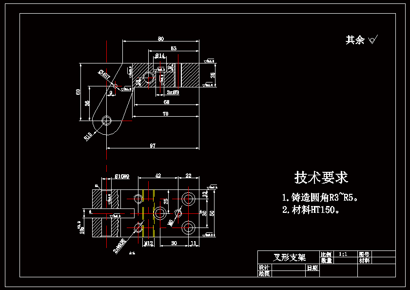�ƶ�����֧�ܵļӹ���ˇ���O(sh��)Ӌ�100+0.2�۵�㊴��A�ߣ���ȫ��CAD�D����