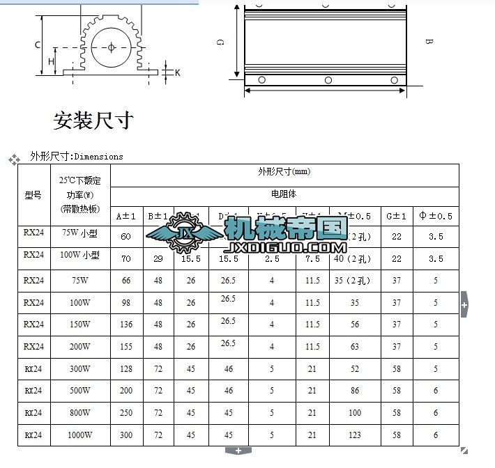 �Sɫ�X��75Wһ1000W�ߴ�D