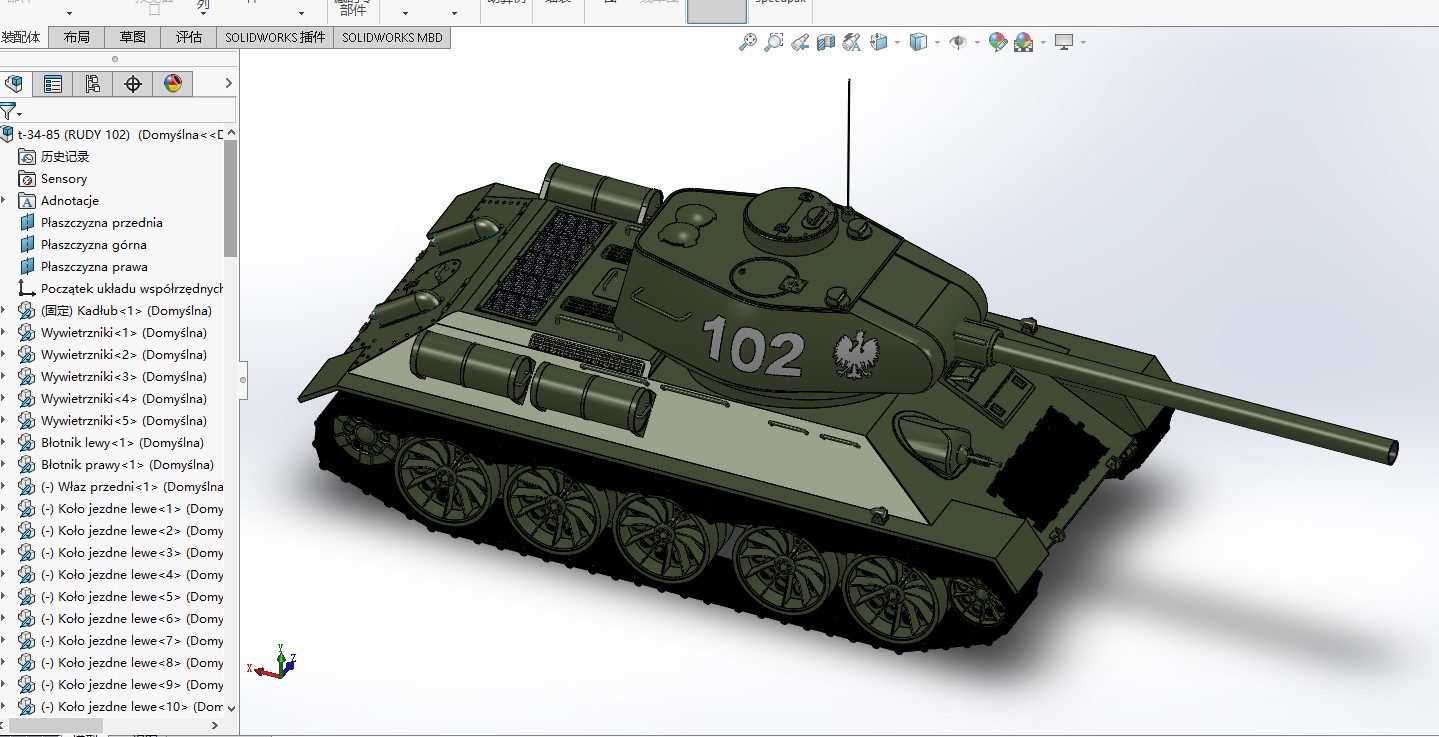 Tһ34����̹�����S��ģ�D�� solidworks�OӋ ��IGS��ʽ