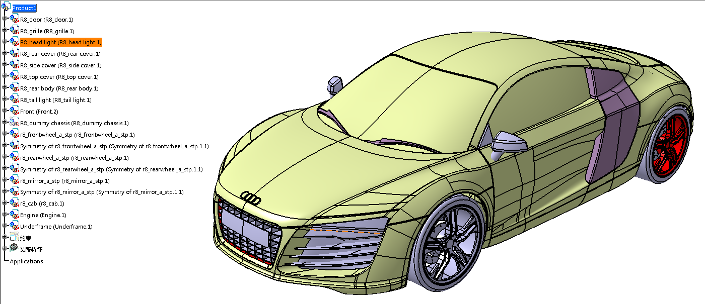 Audi_R8��܇ģ�� CATIA�OӋ