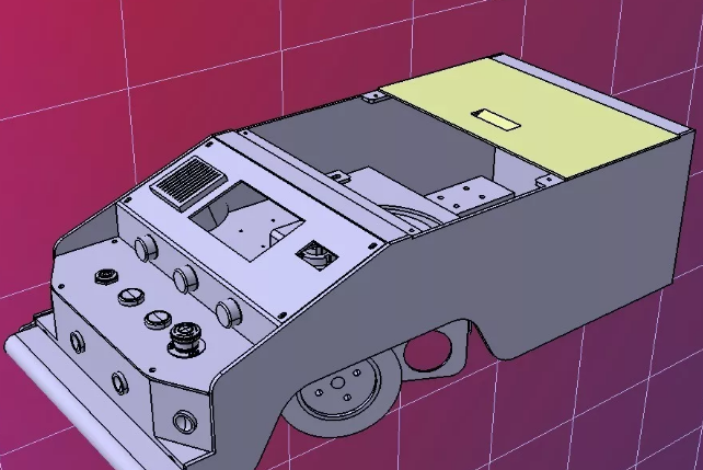 һ��Ō���AGVС܇���׽Y��3D�D�� STEP��ʽ