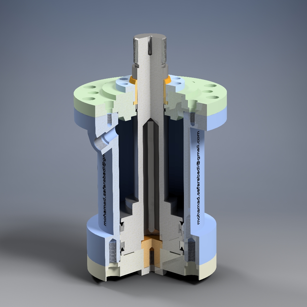 Hydraulic CylinderҺ����ģ��3D�D�� INVENTOR�ȶ�N��ʽ