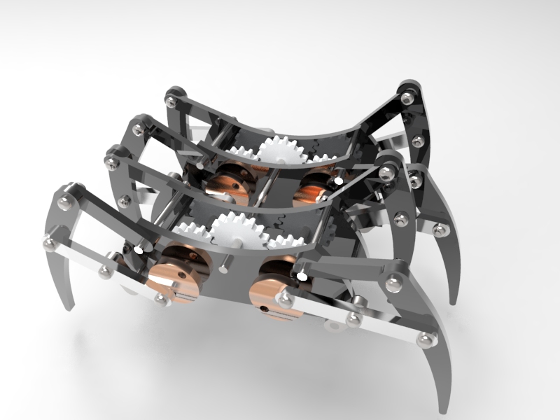 Spider Robot��֩�����Y(ji��)��(g��u)3D�D�� Solidworks�O(sh��)Ӌ
