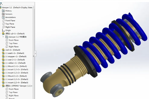 Damper�p��������ģ��3D�D�� Solidworks�OӋ