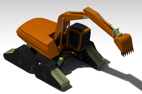 Excavator���������Ď��ھ�C����3D�D�� IGS��ʽ