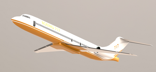 ����717-200�w�Cģ��3D�D�� Solidworks�O(sh��)Ӌ