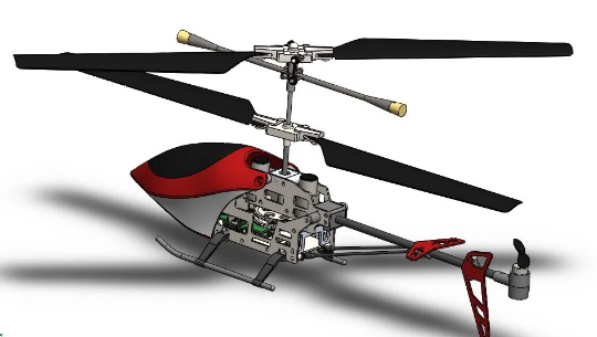 �b��ֱ���C���ģ��rc-helicopter���S�D�� Solidworks�OӋ