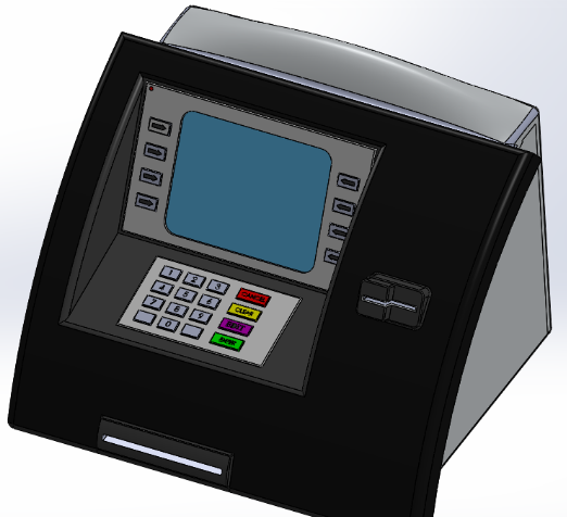 ATM�Ԅ�ȡ��C���I���3D��ģ�D�� Solidworks�OӋ