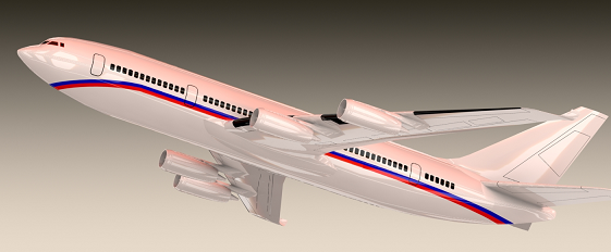 ILYUSHINһILһ96����һ96�͙Cģ��3D�D�� Solidworks�OӋ