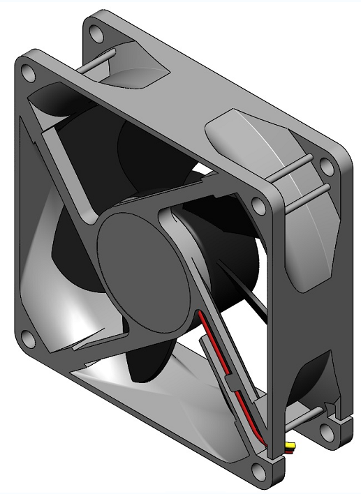 80x80x25ɢ����С�L��ģ��3D�D�� Solidworks ��x_t