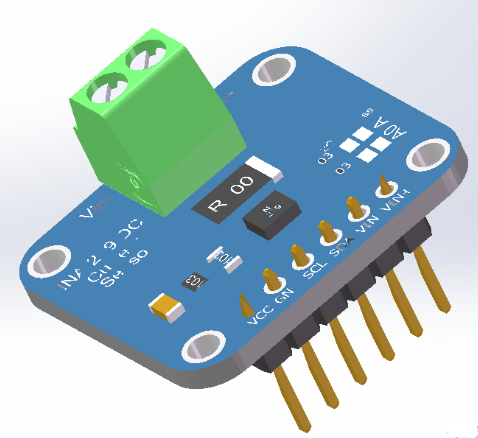 оƬINA219�Y��3D�D�� STEP��ʽ