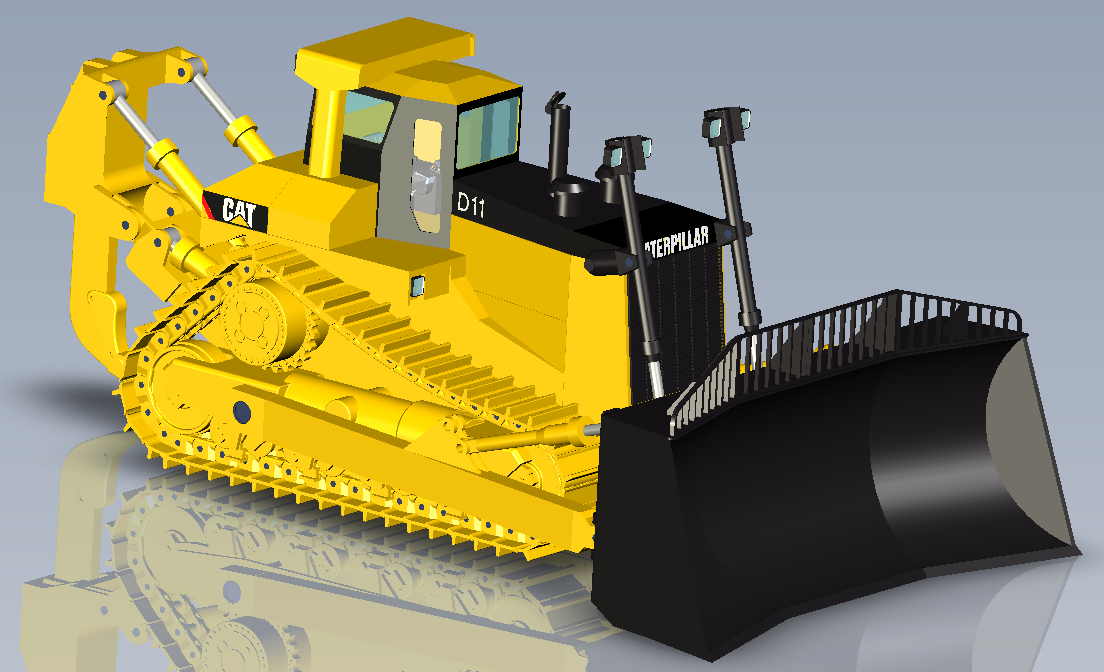 Buldozer�����C(j��)���̙C(j��)е����ģ��3D�D�� STP��ʽ