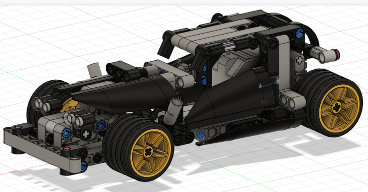 Lego Technic����ʽС܇(ch��)ƴ�bģ��3D�D�� f3z STEP��ʽ