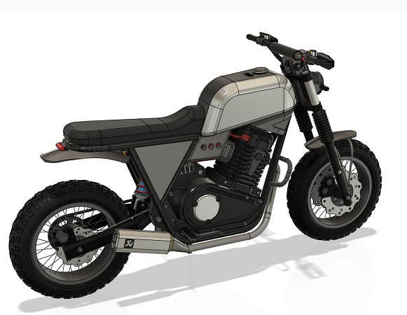 Brat MotorcycleĦ��܇����3D�D�� STEP��ʽ