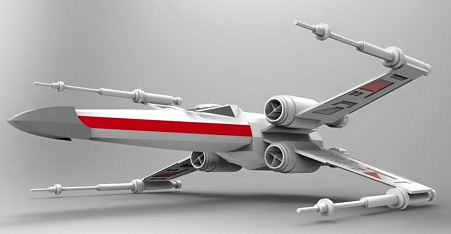 X wing X�����H�𶷙Cģ��3D�D�� Solidworks�OӋ