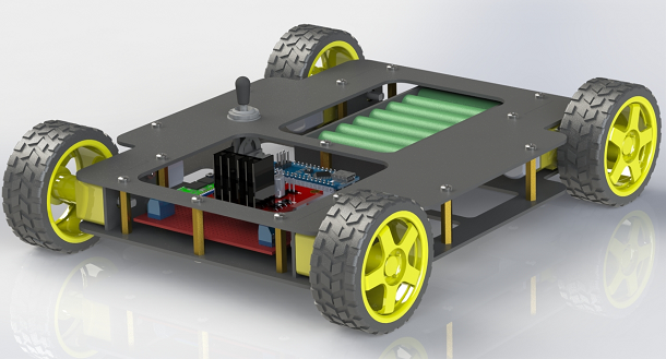 Bluetooth Car Arduino����С܇3D��ģ�D�� Solidworks�OӋ ��STEP