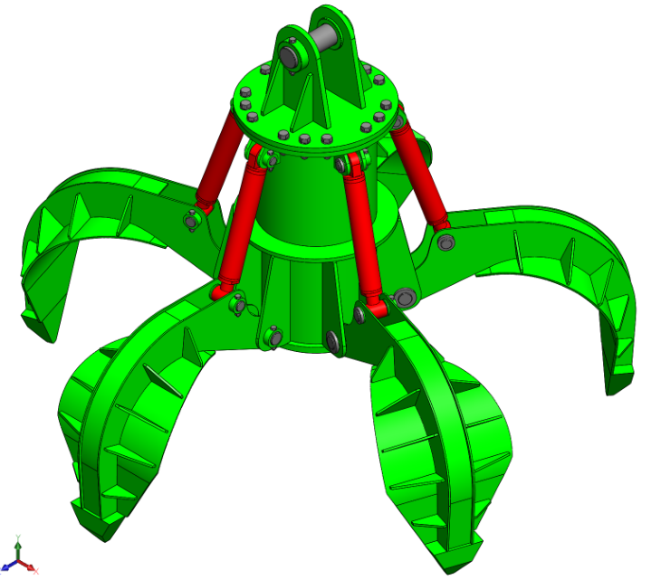 hydraulic-grab���Xץ��צ3D�D�� IGS��ʽ