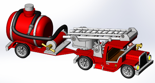 toy-fire-truck����܇���ģ��3D�D�� Solidworks�OӋ ��STEP