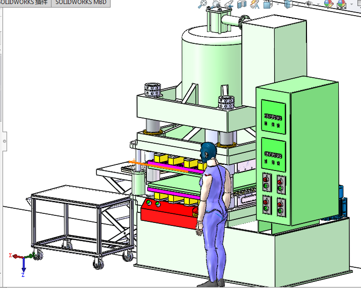 ����800T�������z�C(j��)solidworks�O(sh��)Ӌ(j��)