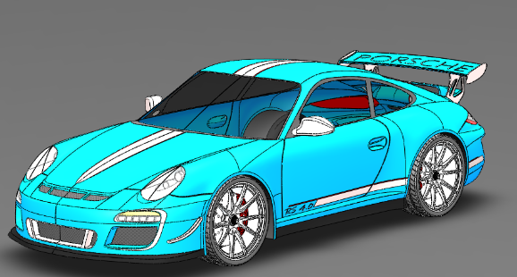 Porsche 911 GT3 RS���r����܇�⚤3D��ģ�D�� Solidworks�OӋ ��STEP