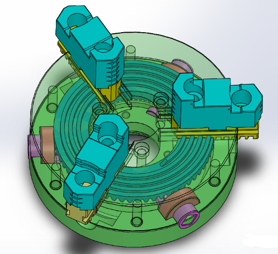 3 JAW CHUCK 3צ���P�A�߿��ɽY��3D�D�� Solidworks�OӋ