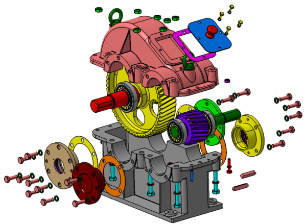 single-stage-helicalһ��б�X݆�p����3D��ģ�D�� STP��ʽ