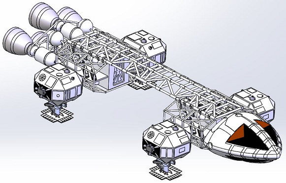 Space 1999 Eagle�ƻ������w��3D��ģ�D�� STEP��ʽ