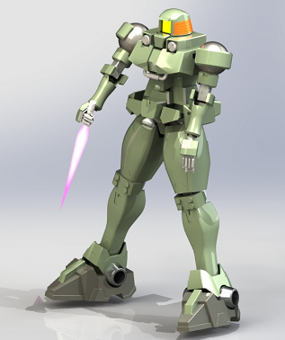 Gundam W LEO���_(d��)�C(j��)����ģ��3D�D�� Solidworks�O(sh��)Ӌ(j��)