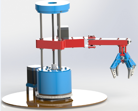 SCARA pick and placeʰȡ�ͷ��ÙC(j��)����3D��(sh��)ģ�D�� Solidworks�O(sh��)Ӌ(j��)