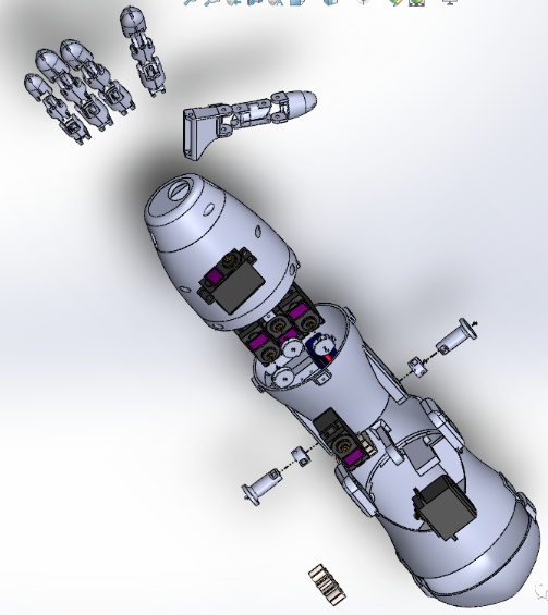 Bionic hand�����ֱ�ըģ��3D�D�� Solidworks�OӋ