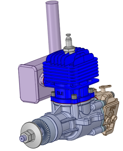 DLE 20cc�l(f��)��(d��ng)ģ��3D�D�� STP��ʽ
