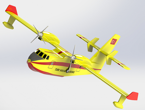 Canadair CL-415ˮꑃɗ��w�Cģ��3D�D�� STEP��ʽ