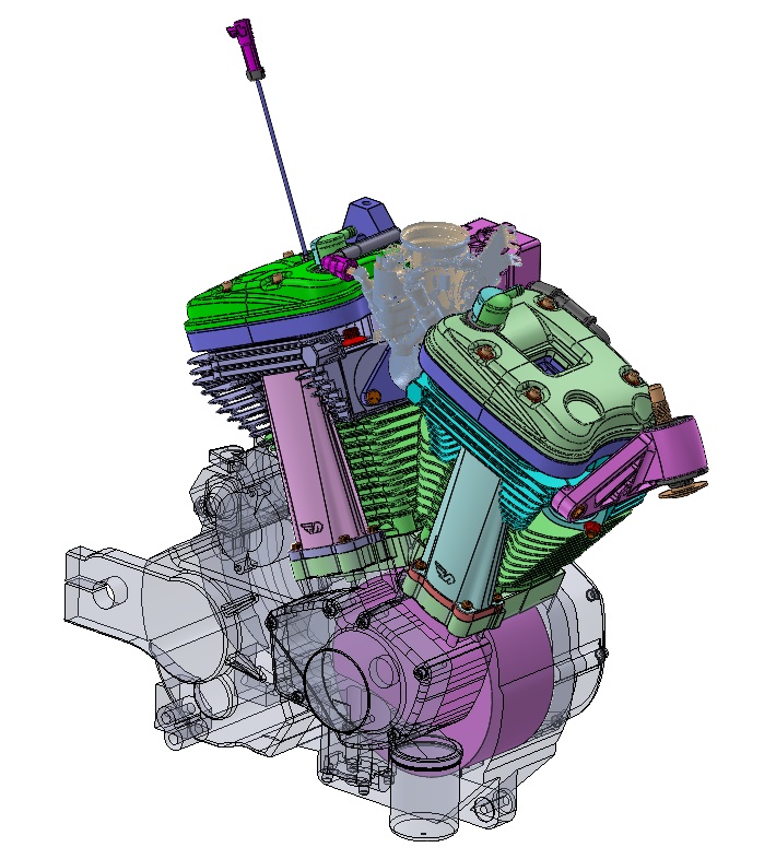 Buell XB12�l�әC����ģ��3D�D�� Solidworks�OӋ ��x_t��ʽ