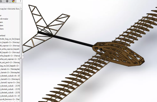 Model Balsa Plane��ģ�w�нY��3D��ģ�D�� Solidworks�OӋ