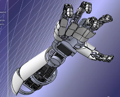 Robotic hand�Cе�ַ����Cе�۽Y��3D�D�� STEP��ʽ