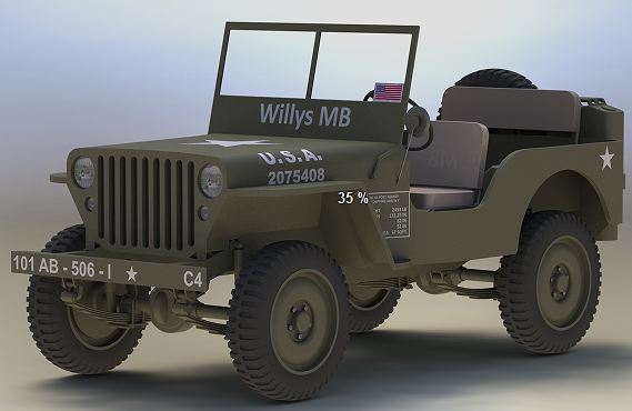 Jeep Willys MB 1942����܇ģ��3D�D�� Solidworks�OӋ
