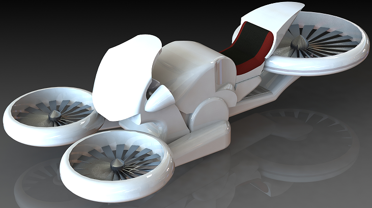 hoverһbike�w��Ħ�и���ģ��3D�D�� Solidworks�OӋ ��STEP��ʽ