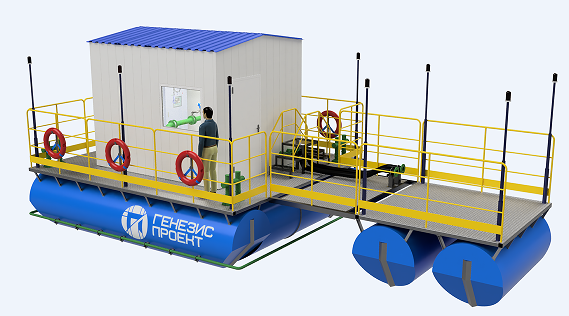 Floating pumping station��ʽ��վˮ��Ư����3D��ģ�D�� STEP��ʽ