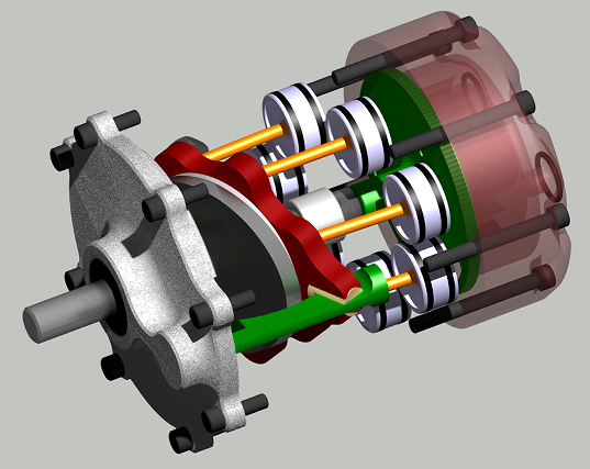 Swashplate Pump���Dб�P��3D��ģ�D�� STP��ʽ