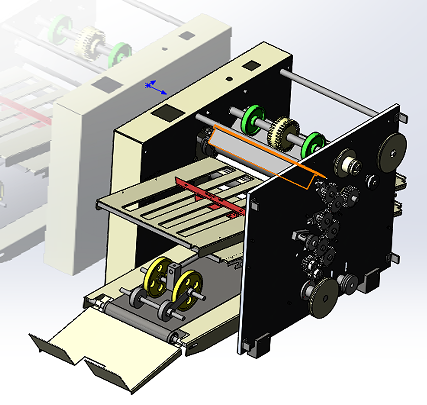 paper folding machine�ۼ��C(j��)3D��(sh��)ģ�D�� Solidworks�O(sh��)Ӌ(j��)
