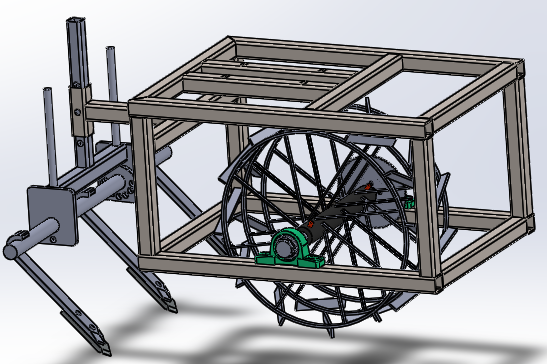 MONO WHEEL HAND TILLER��݆�քӸ��řC3D��(sh��)ģ�D�� Solidworks�OӋ