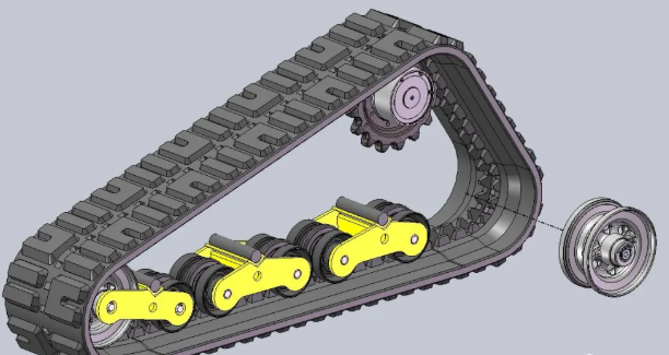 skidsteer track�Ď�݆�Y��3D��ģ�D�� Solidworks�OӋ ��x_t