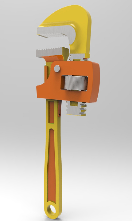 pipe-wrench���ֺ���ģ��3D��ģ�D�� Solidworks�OӋ